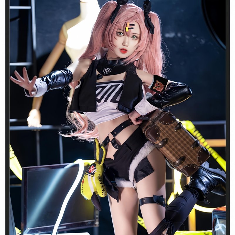 Aadesso Nicole Demara wig for anime game ZZZ Long Pink Wig with wig cap