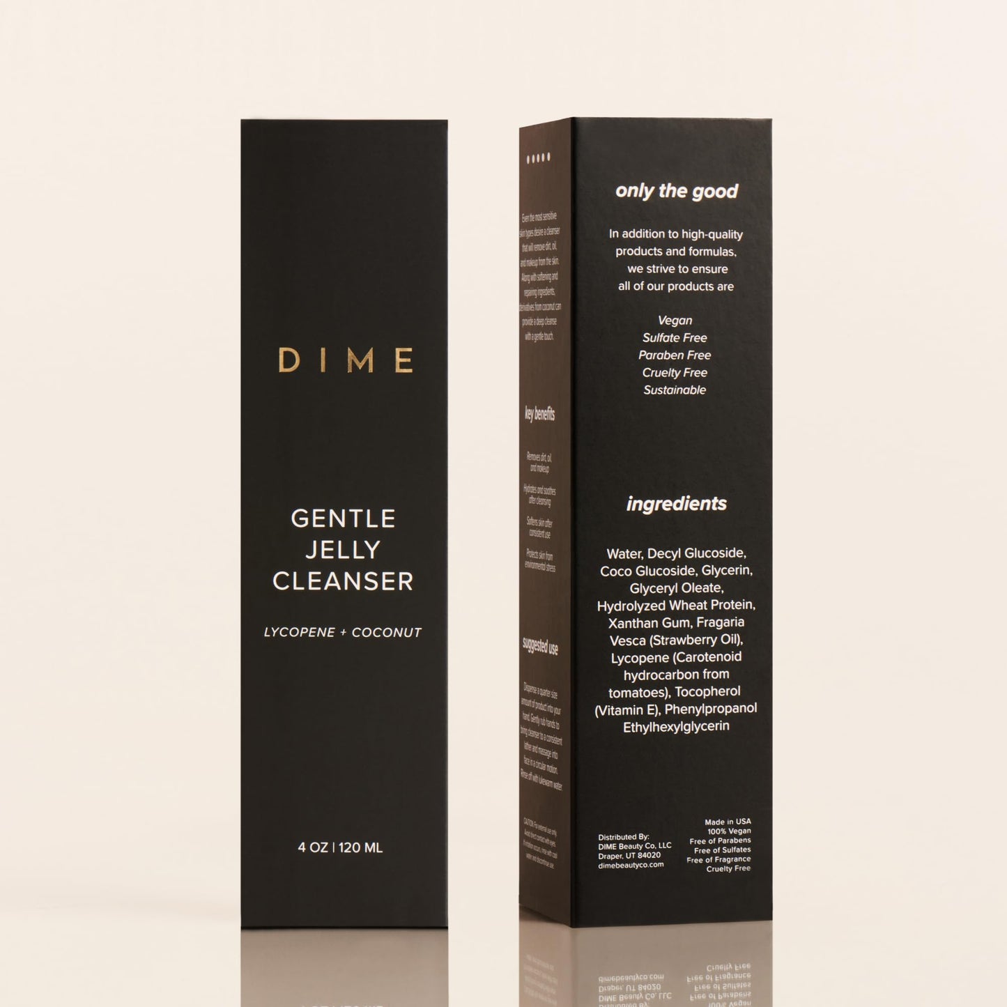 DIME Beauty Gentle Jelly Cleanser, Hydrating Facial Cleanser and Makeup Remover with Vitamin E, Face Wash for Sensitive Skin, 3 oz (90 ml)