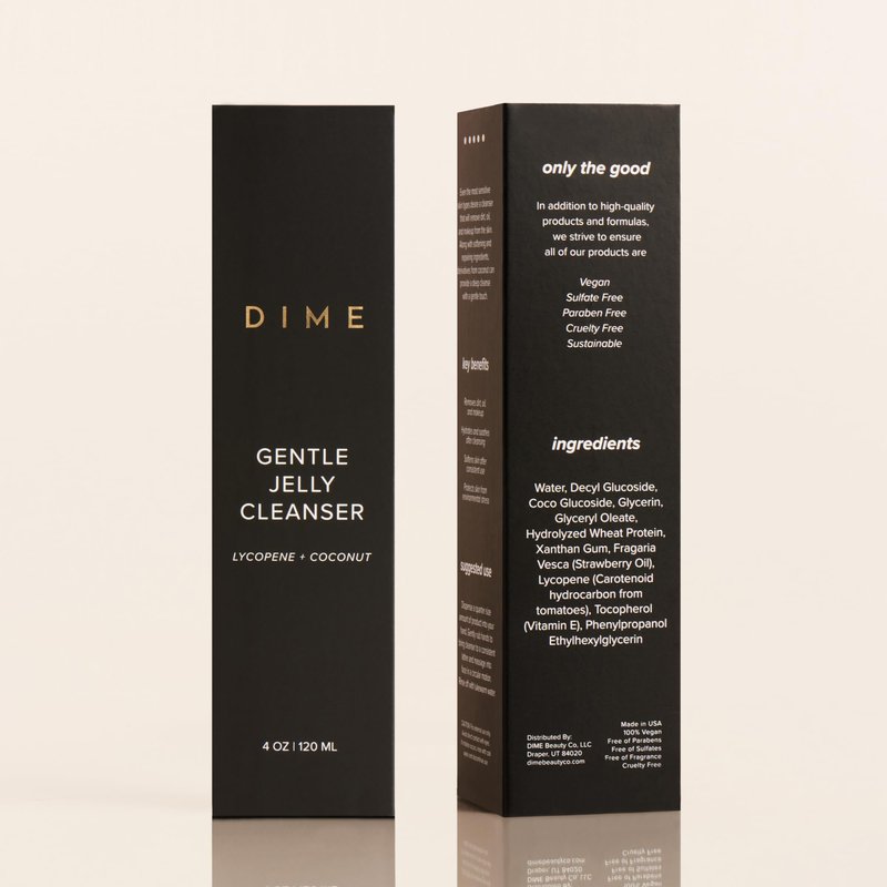 DIME Beauty Gentle Jelly Cleanser, Hydrating Facial Cleanser and Makeup Remover with Vitamin E, Face Wash for Sensitive Skin, 3 oz (90 ml)