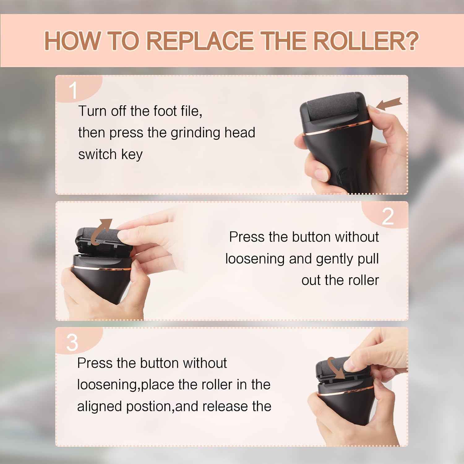 Rechargeable Electric Callus Remover for Feet - Waterproof Pedicure Tool for Hard Skin