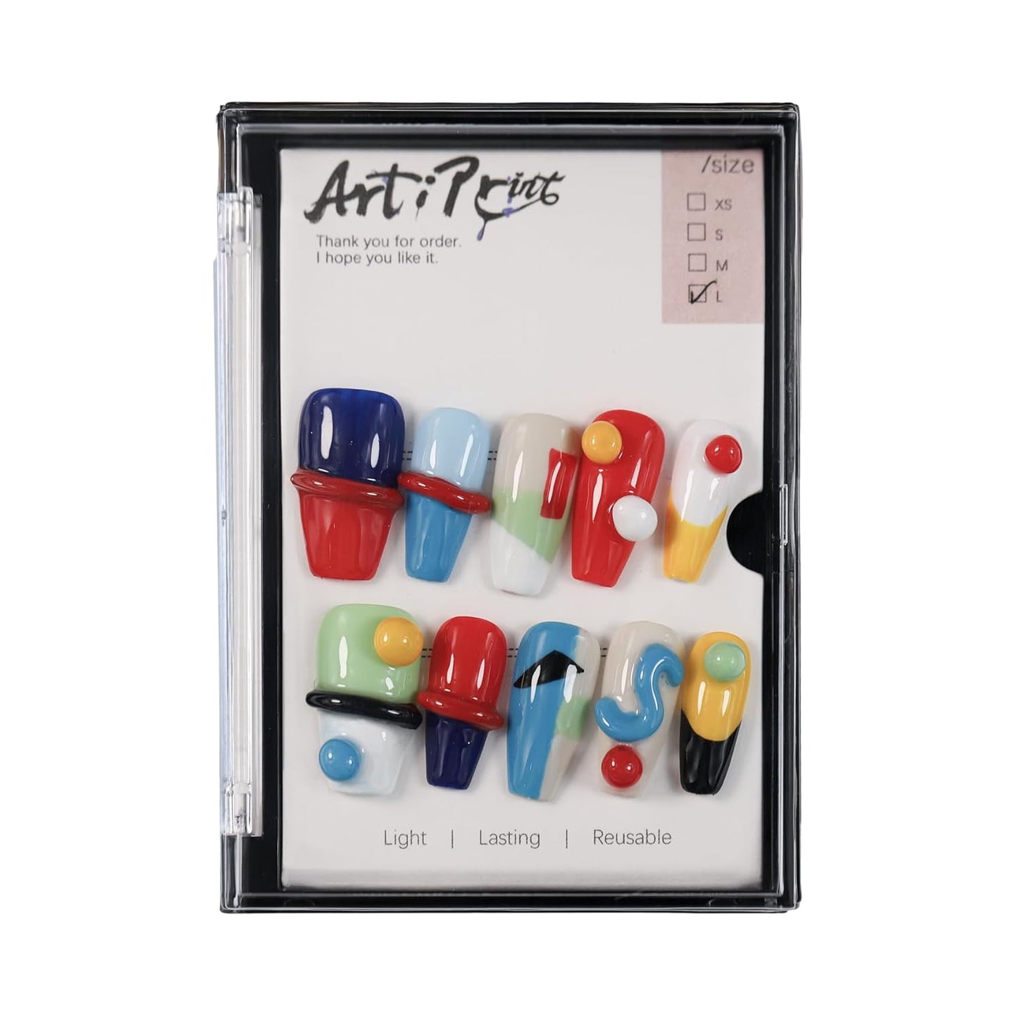 Avocado Press-On Nails - Handcrafted Fruit Design Manicure Set for Women (XS)