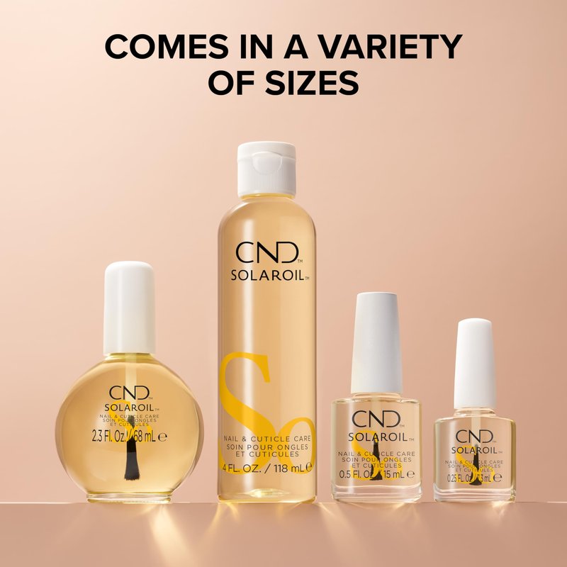 CND SolarOil Cuticle Oil, Natural Blend Of Jojoba, Vitamin E, Rice Bran and Sweet Almond Oils, Moisturizes and Conditions Skin, Pack Of 1, 2.3 oz.
