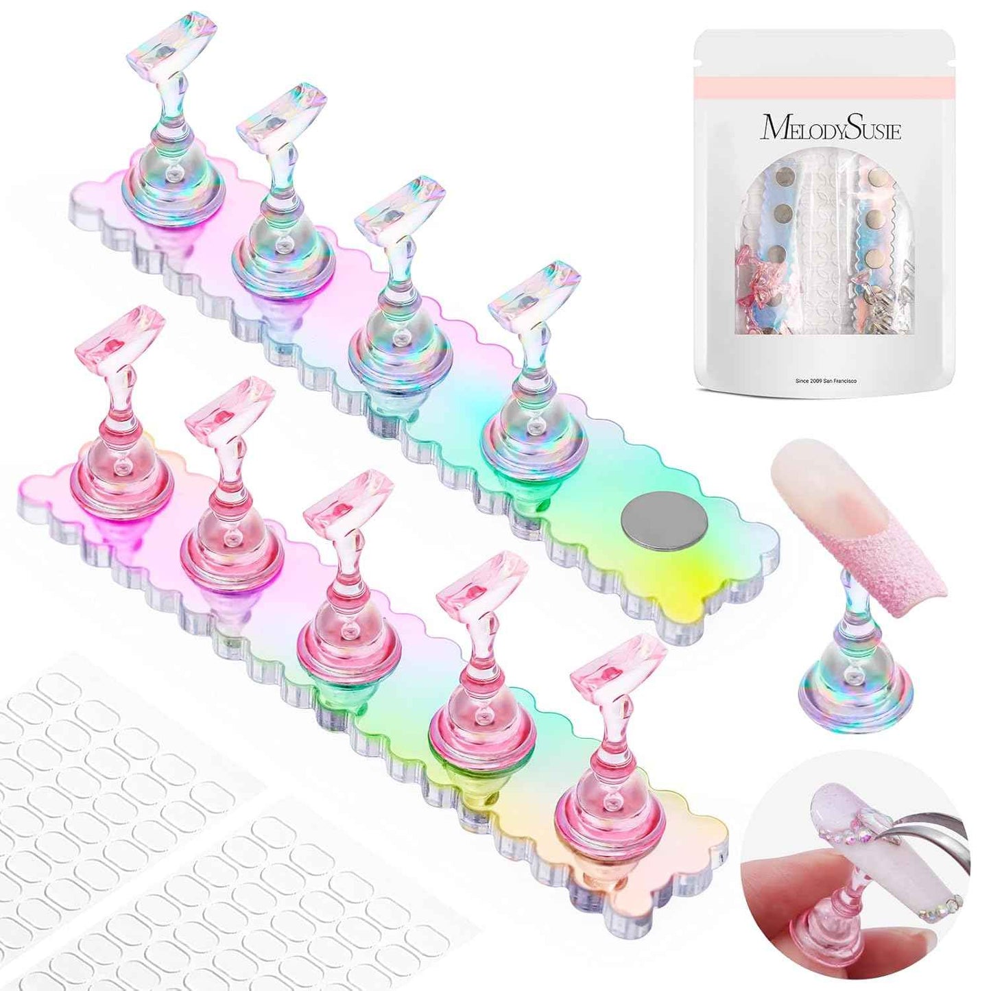 MelodySusie 30000 RPM Professional Rechargeable Nail Drill with Stand for Press-On Nails