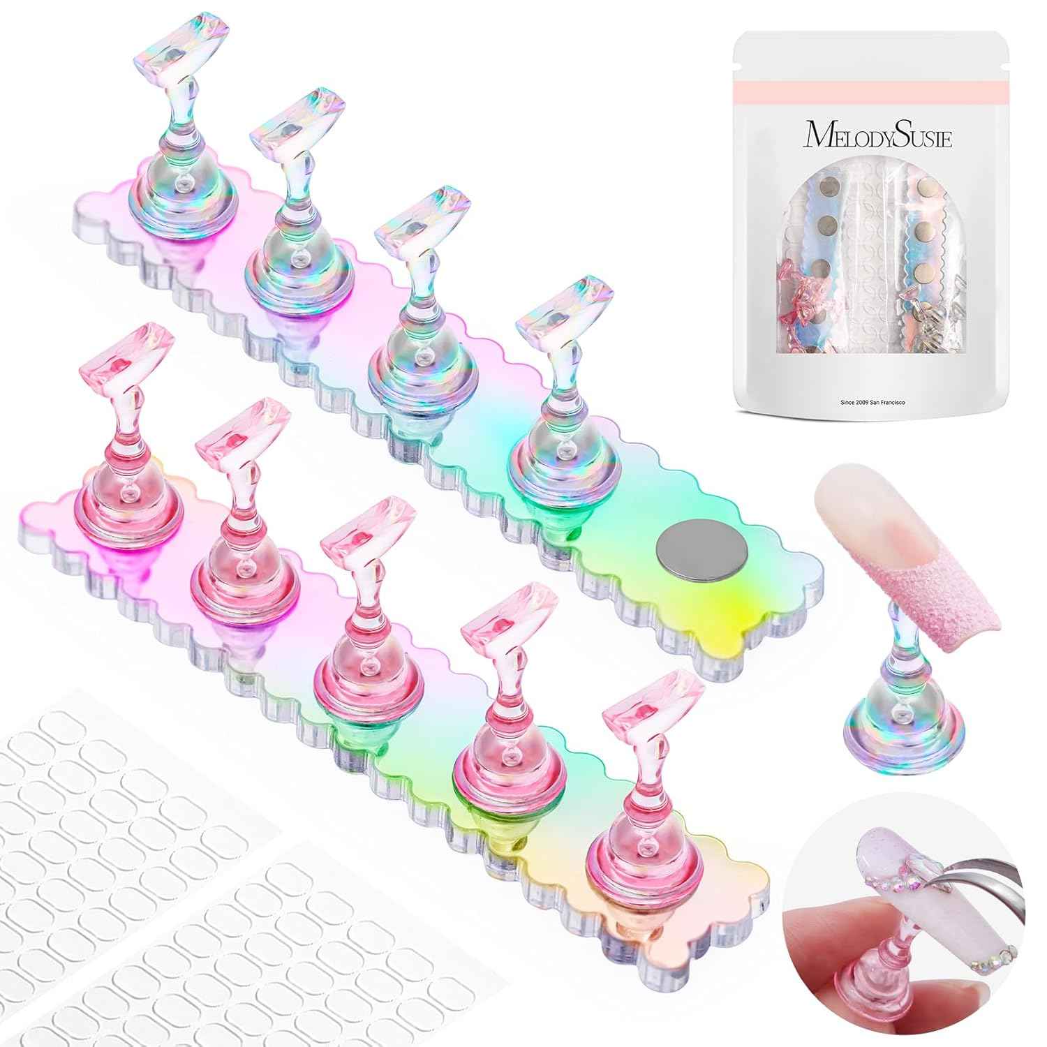 MelodySusie 30000 RPM Professional Rechargeable Nail Drill with Stand for Press-On Nails
