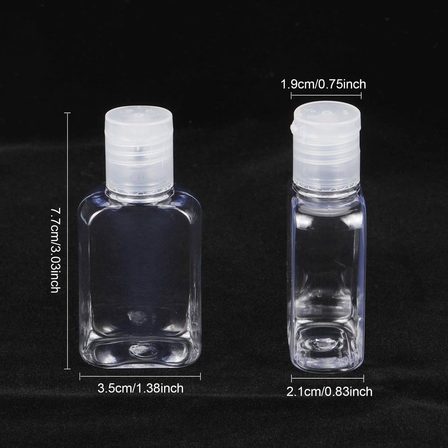 Boao 150 Pcs 1 oz/30 ml Portable Travel Bottle Clear Plastic Empty Bottles Refillable Reusable Bottles Containers for Travel Outdoor Camping Business Trip