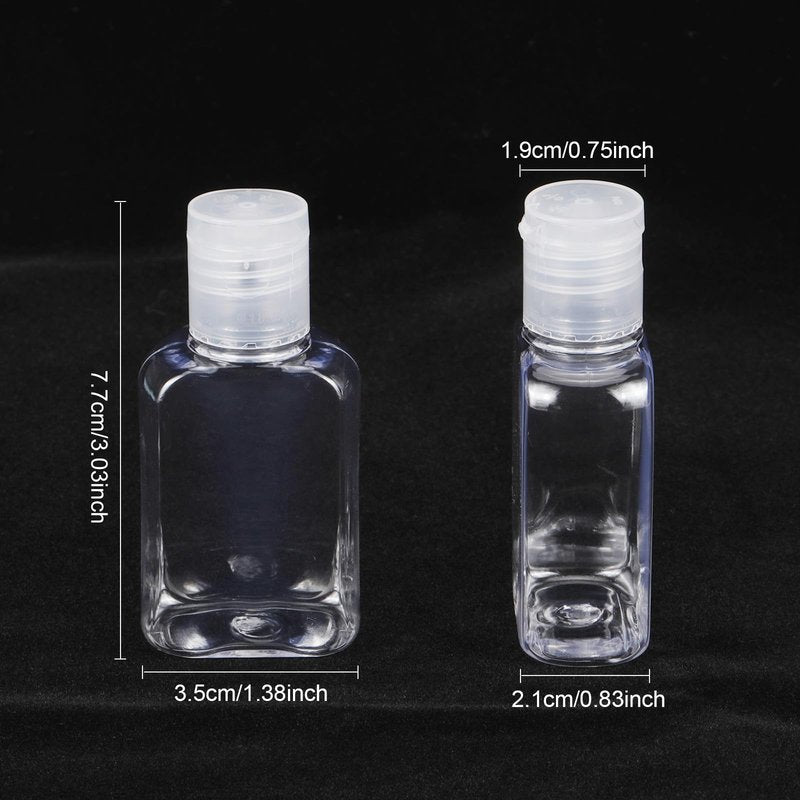Boao 150 Pcs 1 oz/30 ml Portable Travel Bottle Clear Plastic Empty Bottles Refillable Reusable Bottles Containers for Travel Outdoor Camping Business Trip
