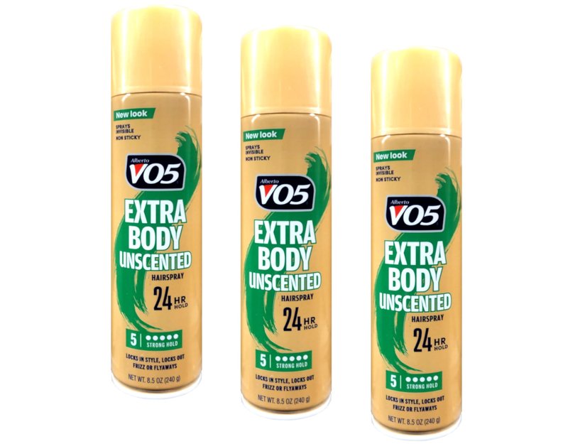 VO5 Extra Body Unscented Hairspray, 8.5 Fluid Ounce Pack of 3
