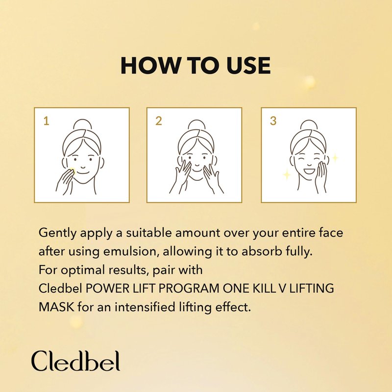 Cledbel Power Lifting Serum 90ml / 3.04 fl oz - Anti-Aging, Hydrating, Radiance Boosting, Firming Facial Serum, Korean Skin Care for All Skin Types.