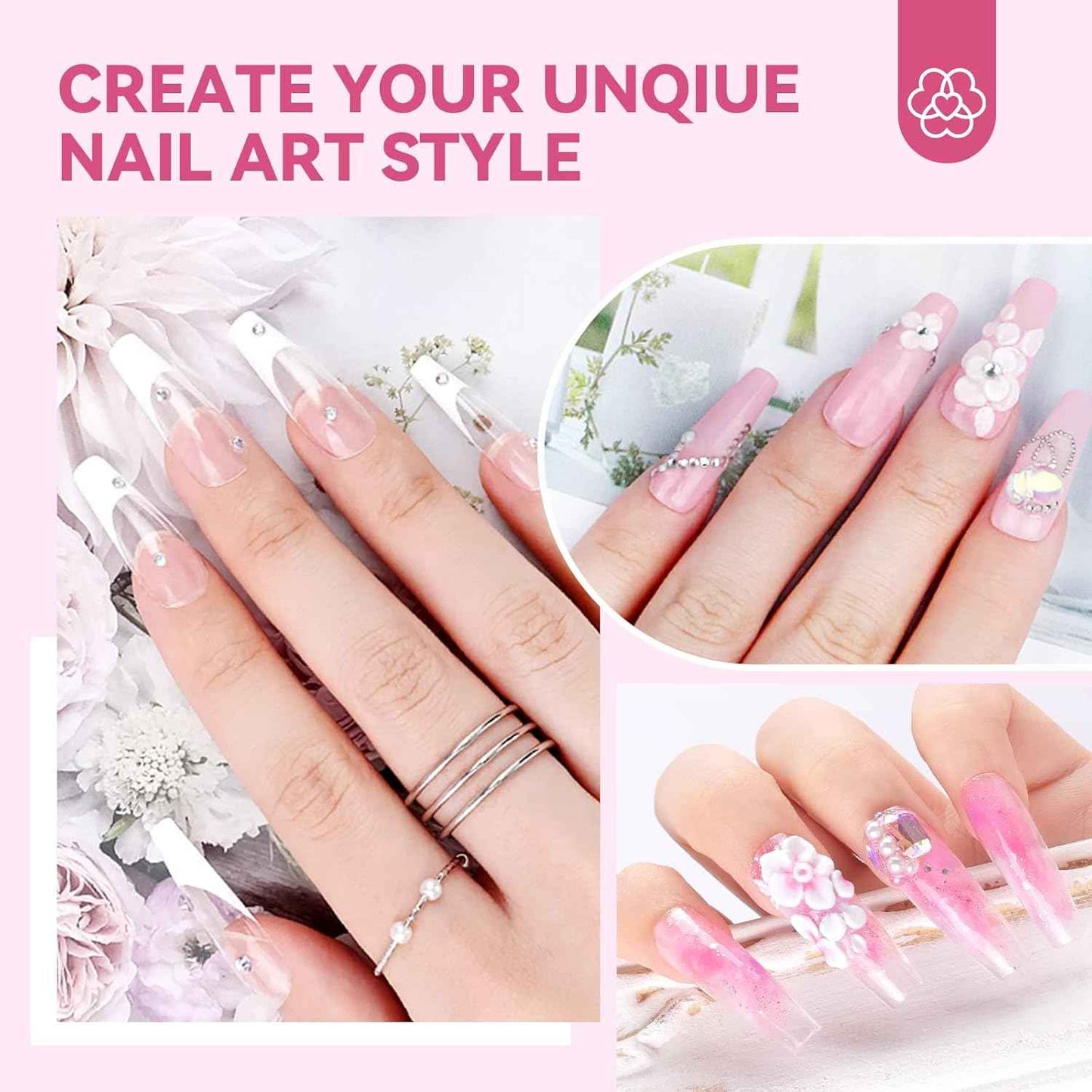 Acrylic Nail Kit with UV Light - Complete Saviland Nail Art Set for Salon Quality