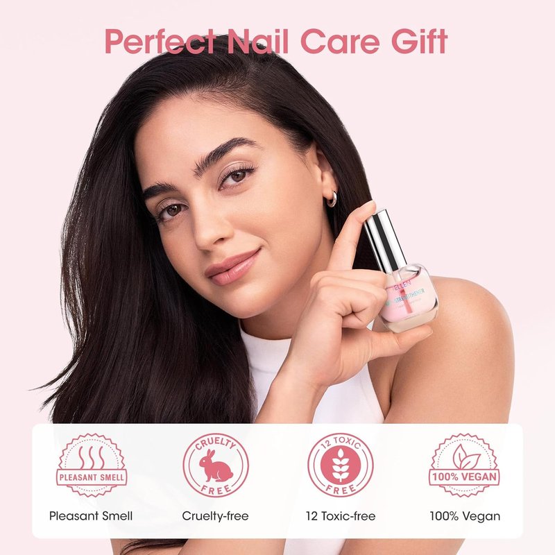 Nail Strengthener Serum - 8-In-1 Repair for Thin, Brittle Nails | Air Dry Clear, Cherry Blossom Scent
