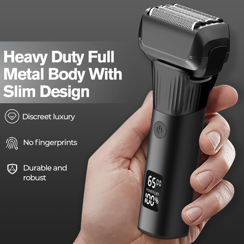 5-Blade Cordless Electric Razor for Men, 2-Speed Electric Shavers for Men Face, Close Shaving Men's Foil Shaver for Coarse Hair Wet/Dry USB-C Fast Charging &100 Min Runtime - Travel-Ready & Giftable
