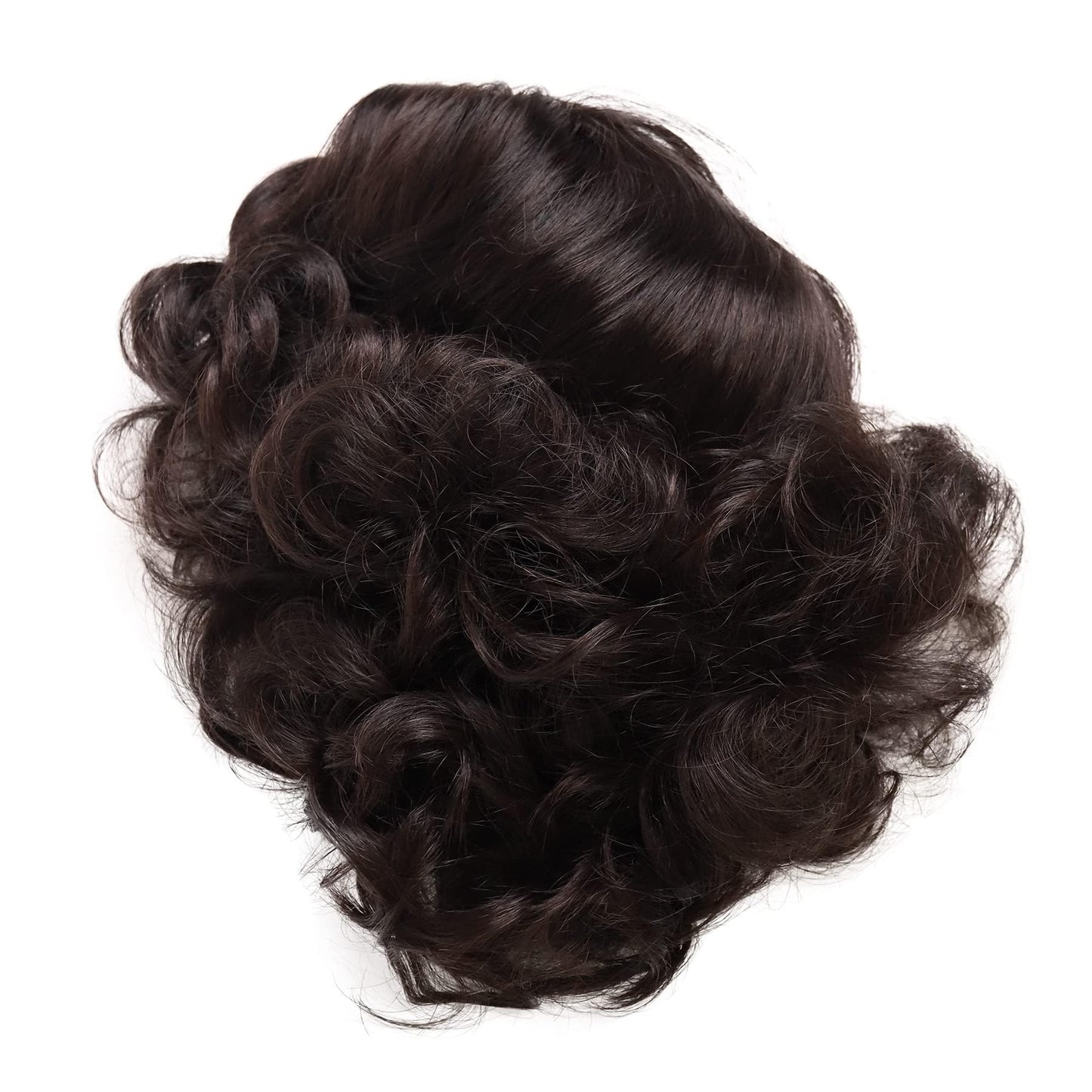 GNIMEGIL Brown Curly Wig 12 Inch Short Hair Fleabag Wigs Natural Fluffy Synthetic Wig Carnival Party Halloween Costume For Women Layered Wavy Brown Chin Length Wigs