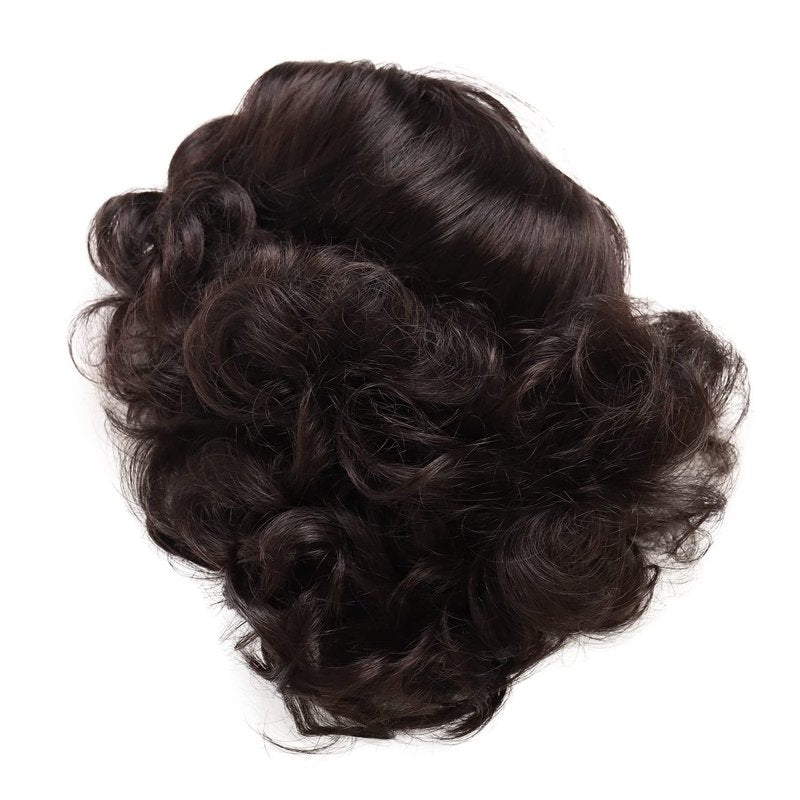 GNIMEGIL Brown Curly Wig 12 Inch Short Hair Fleabag Wigs Natural Fluffy Synthetic Wig Carnival Party Halloween Costume For Women Layered Wavy Brown Chin Length Wigs