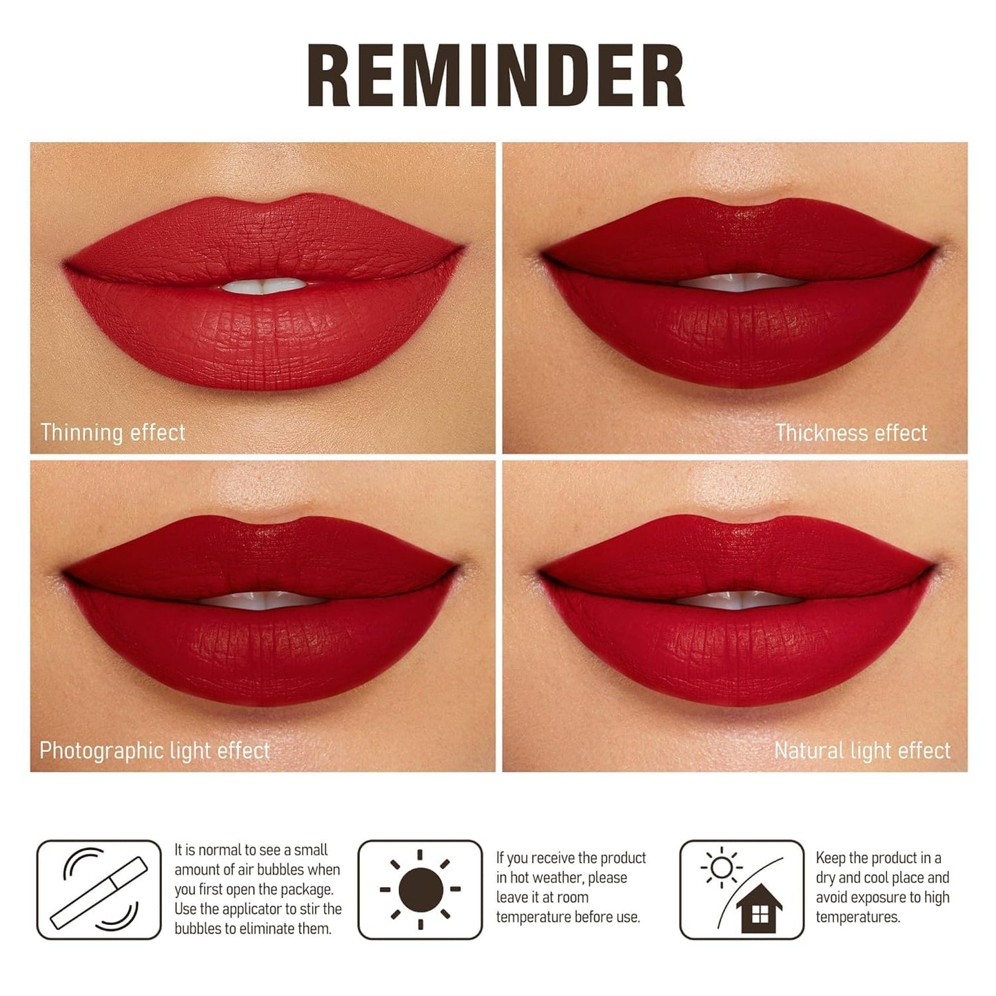 MAKI YIKA Dark Red Lipstick for Women Color Stay Long Lasting Lipsticks