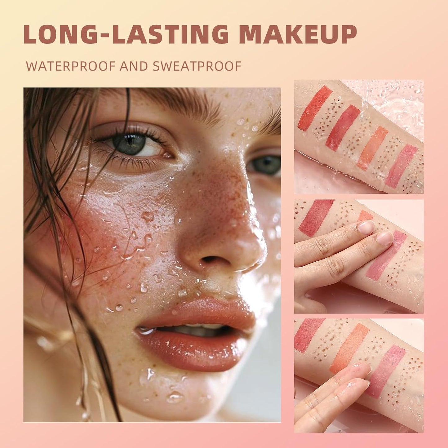 Freckle & Blush Pen Pro Kit - Light Ash Brown Faux Freckle Stamp + Dusty Rose Liquid Blush | Waterproof Natural Finish