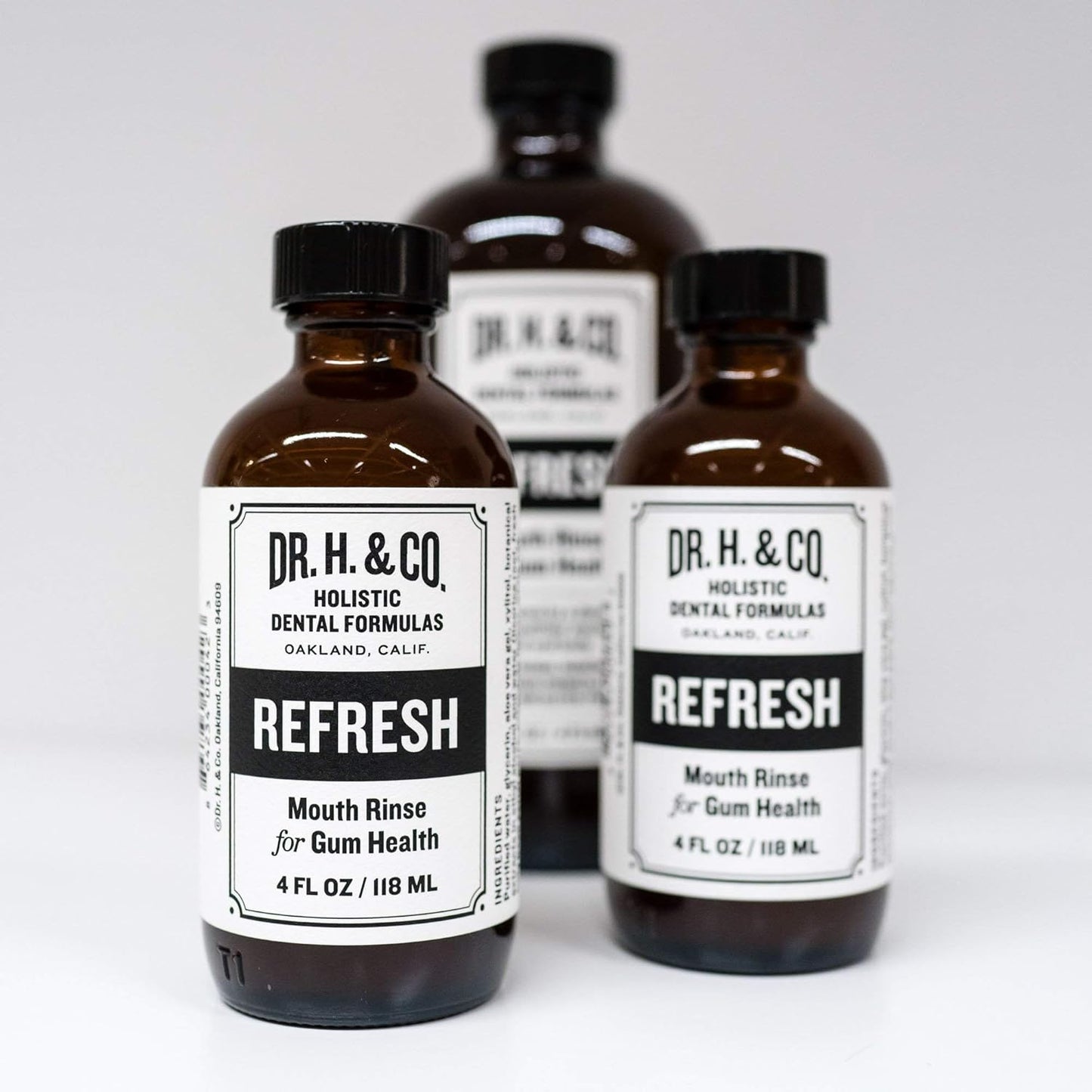 Dr. H. & Co. Refresh Mouthwash - All-Natural Herbal Rinse for Healthy Gums & Teeth | 16oz