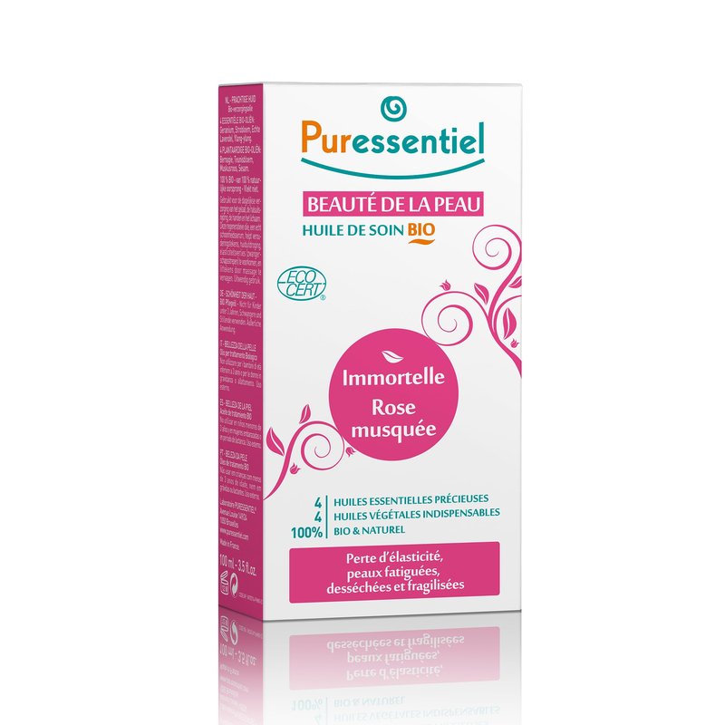 Puressentiel Organic Essential Skincare Oil - Nourishing, Soothing Blend Reduces Signs of Aging - Beneficial Essential Oils Made from Mother Earth - Eco-Friendly and Pure Ingredients - 3.38 oz