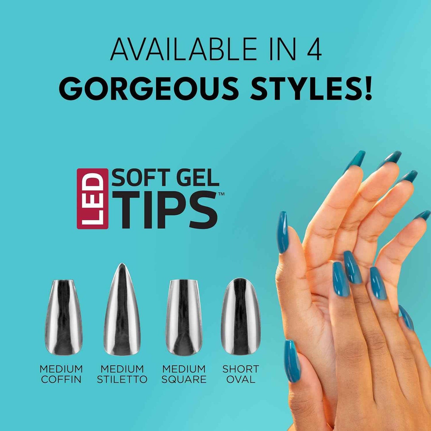 Red Carpet Manicure Soft Gel Tip Kit - FREE 110 Carat Medium Square Nail Tips