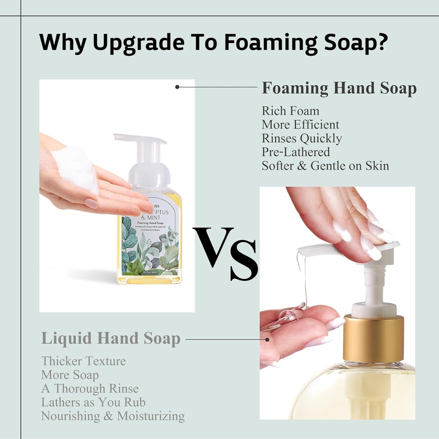 Tomato Vine Foaming Hand Soap Refill Set – 3 Pack (33.8 Fl Oz Each) – Chemical-Free & Moisturizing with Refillable Dispenser for Kitchen & Bathroom