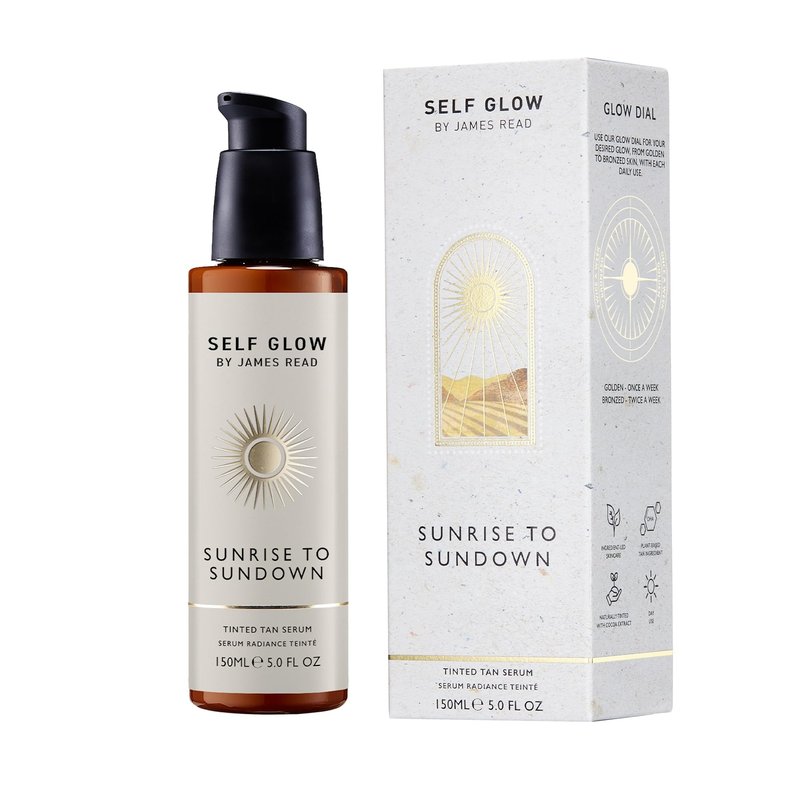 Self Glow by James Read - Sunrise to Sundown Tinted Tan Serum | Instant, Customizable Glow | Hydrate, Nourish, Soften | Non-Allergen Fragrance, Silicone + Drying Alcohol-Free (150mL | 5 fl oz)