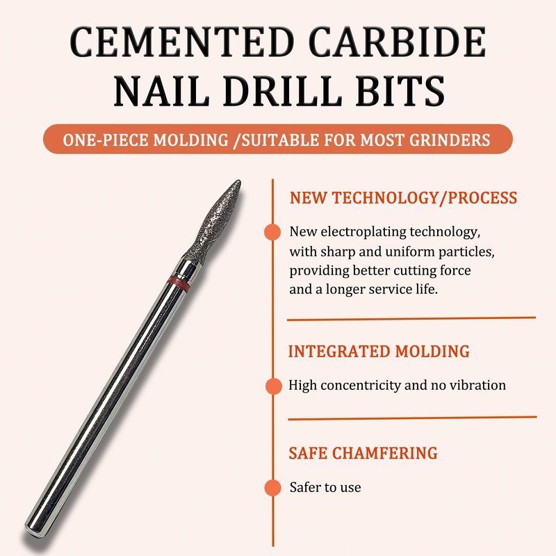 Nail Drill Bits, Diamond Cuticle Drill Bits for Electric Nail File, Cuticle Bits, Diamond Manicure Bits, Brocas para Drill Nails, 3/32 inch 30PCS Kit
