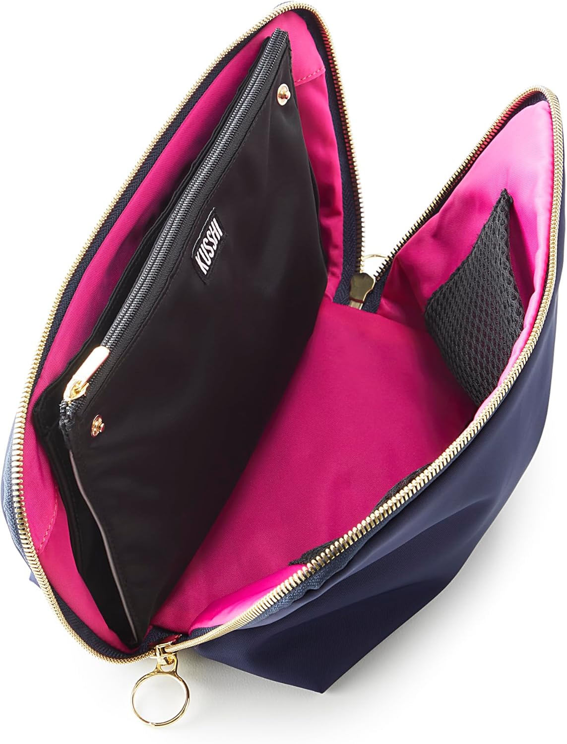 KUSSHI Travel Brush Organizer - Washable Snap Design for Easy Packing | Compact & Lightweight