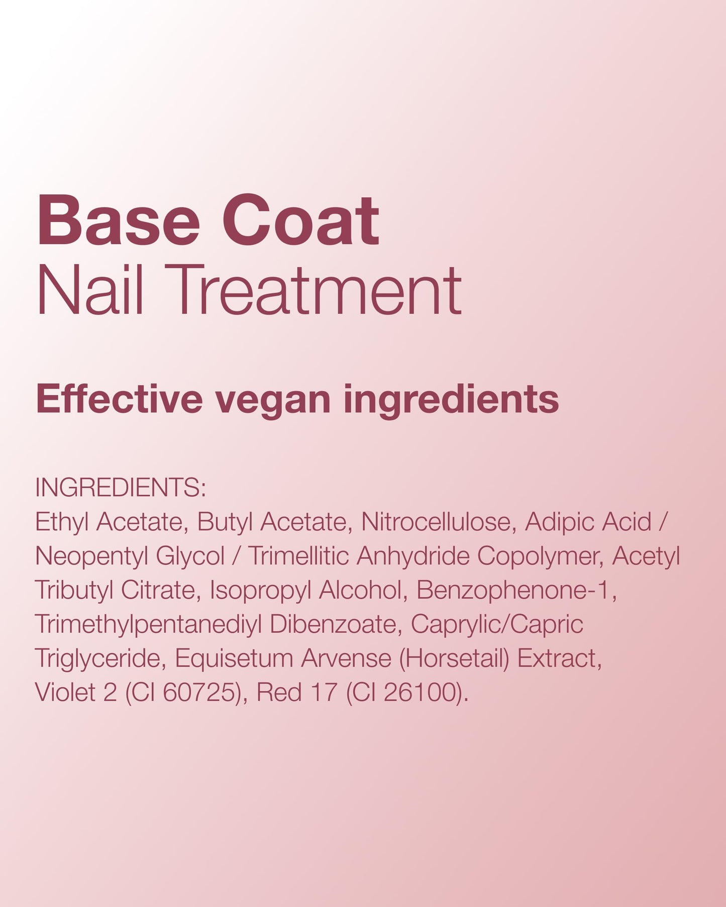 Mineral Fusion Base Coat Nail Treatment - Extend the Length of Manicures - Protect Against Chipping, Peeling Nail Polish - Long Lasting, Nail Strengthener - Vegan, No Harsh Ingredients - 0.33 Fl Oz