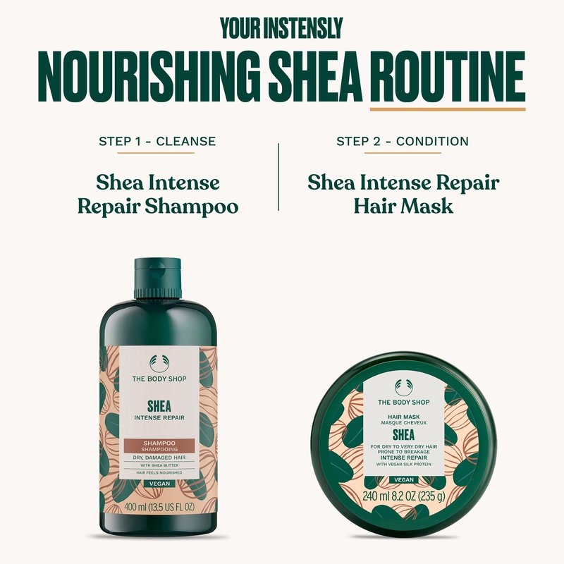 The Body Shop Shea Butter Richly Replenishing Hair Mask – For Dry Hair Prone to Breakage – 8.2 oz