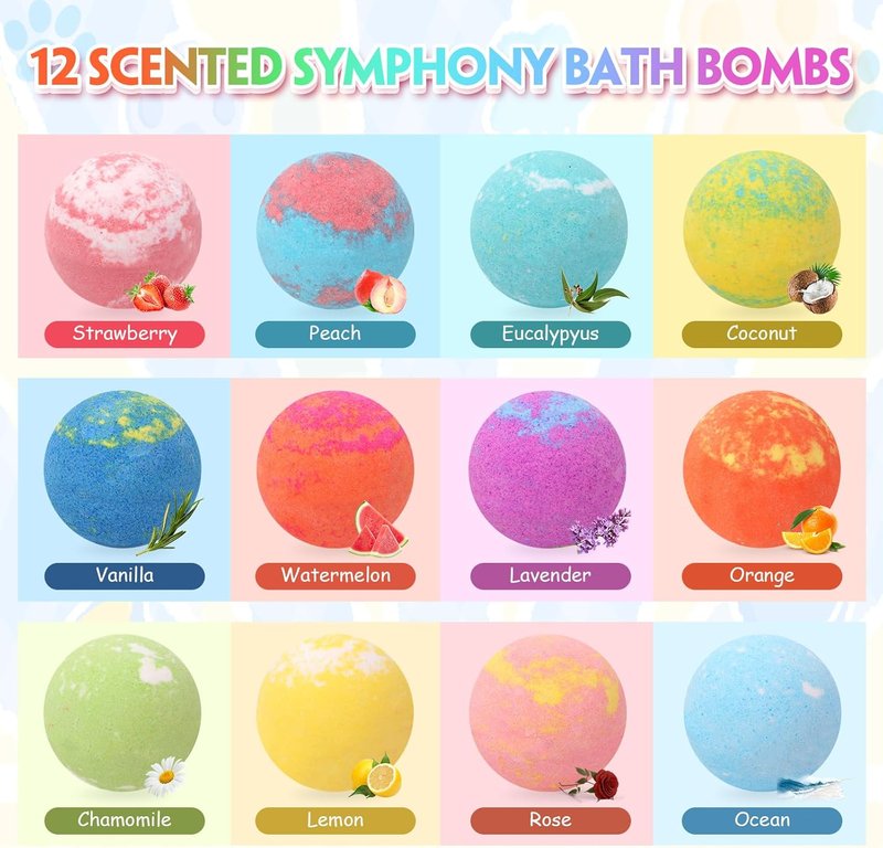 Kids Bath Bombs with Surprise Toys - Handmade Fizzy Bubble Bath Gift Set for Boys & Girls | Fun & Colorful