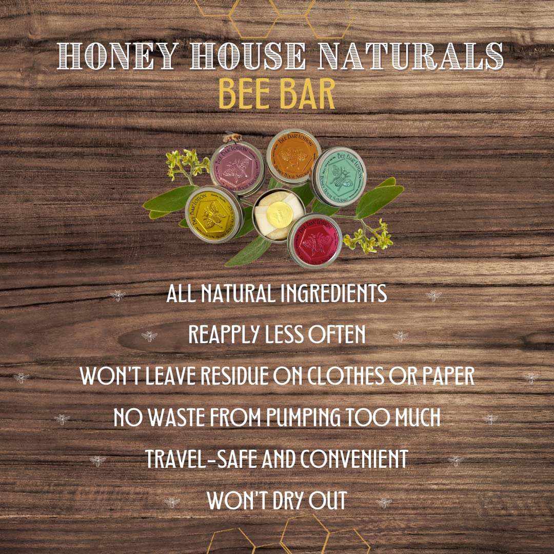Honey House Naturals 2 Piece Gift Set, All Natural, Ultra Moisturizing Lotion Bar and Lip Butter Infused with Essential Oils, Made in USA, (Variant Name) (Pack of 2)