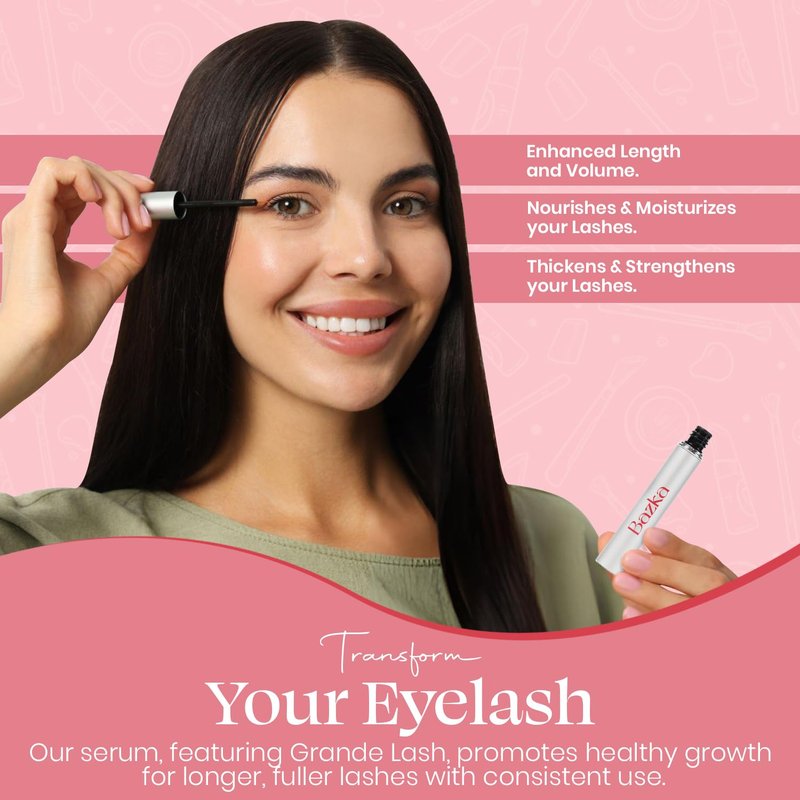 Bazka Eyelash Serum : Enhance Lash Growth & Thickness, Longer & Nourishing Formula for Prevent Moisture Loss, Twice per day (3.5mL)