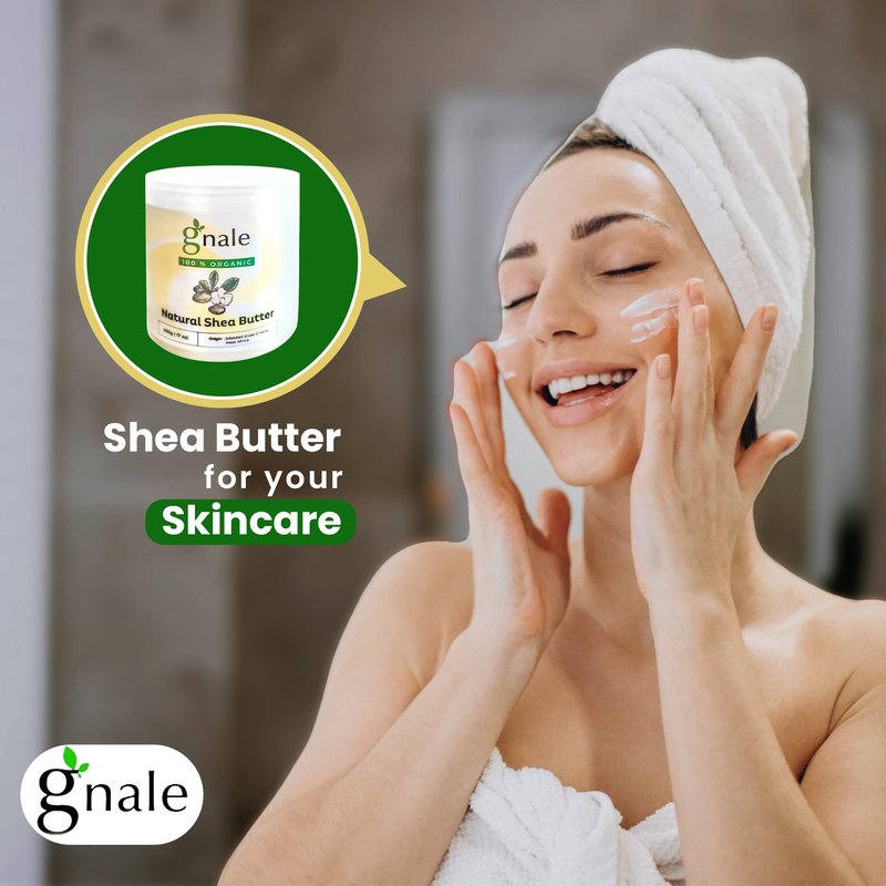 gnale Shea Butter Jar African Shea Butter Raw Organic. Body Butter Skin Moisturizer for Face Skin and Hair, Pure Raw Shea Butter for DIY Lotion, Oil, Cream, Soap