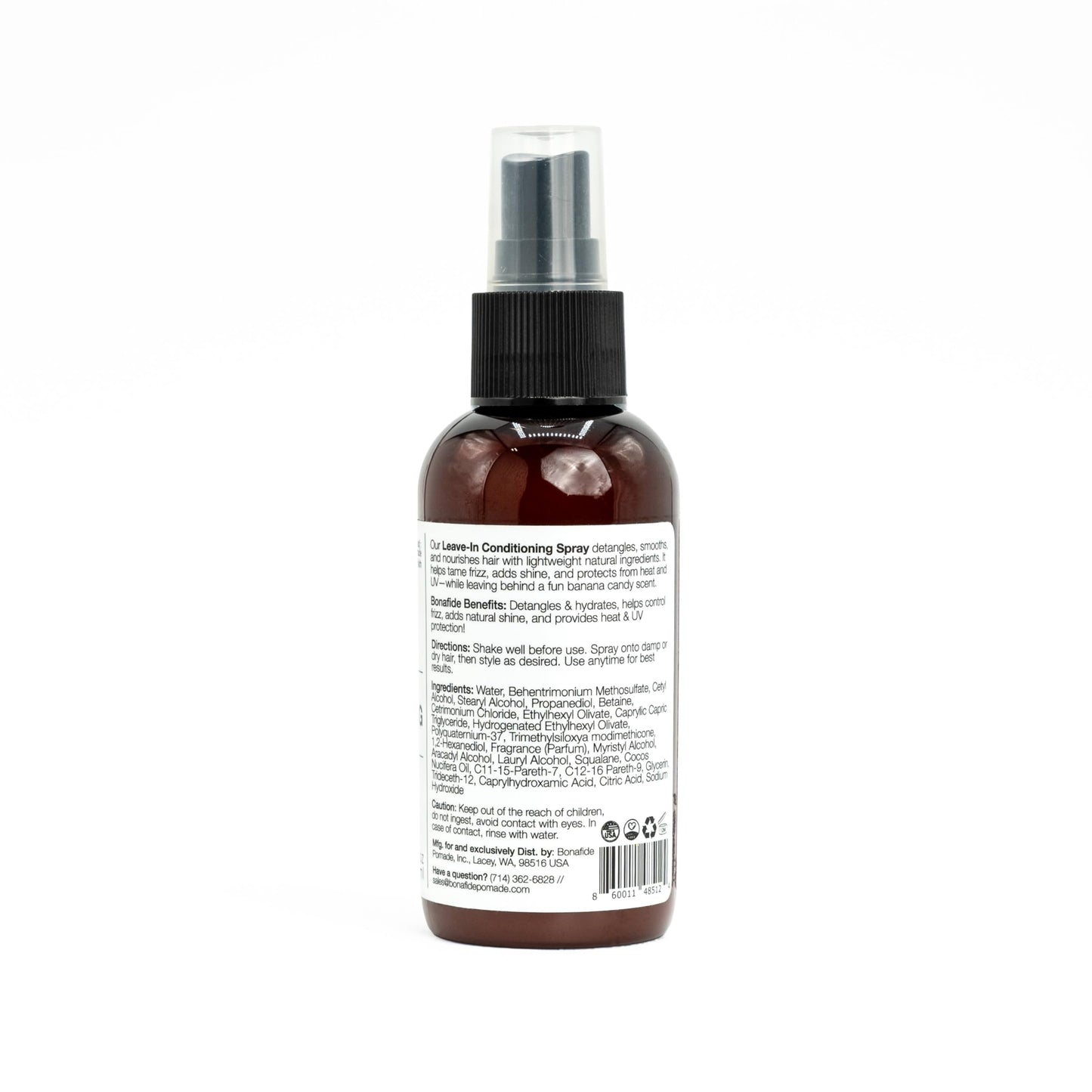 Bona Fide Pomade Leave-In Conditioning Spray, 4 oz. | DETANGLING & HYDRATING helps reduce frizz & protects from heat & uv