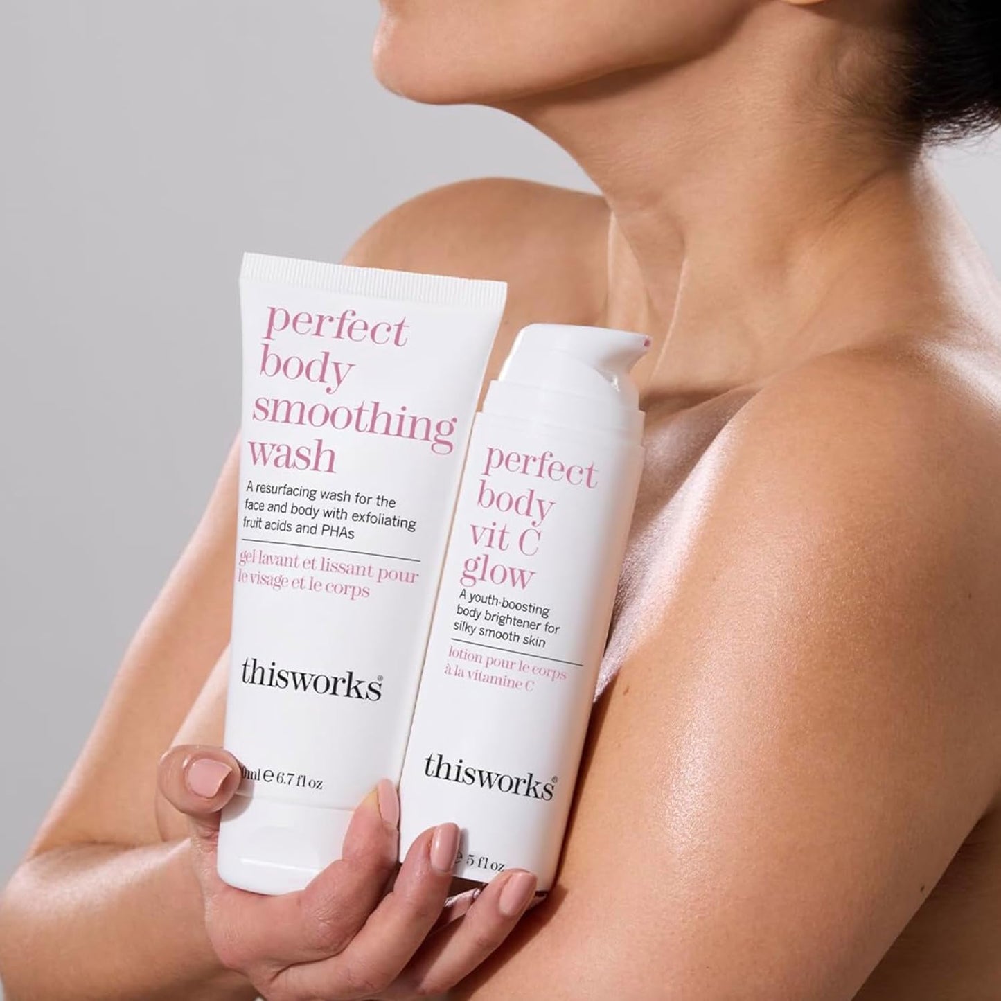 ThisWorks Perfect Smoothing Face & Body Wash - Exfoliating Cleanser | 6.7 Ounce (200ml)