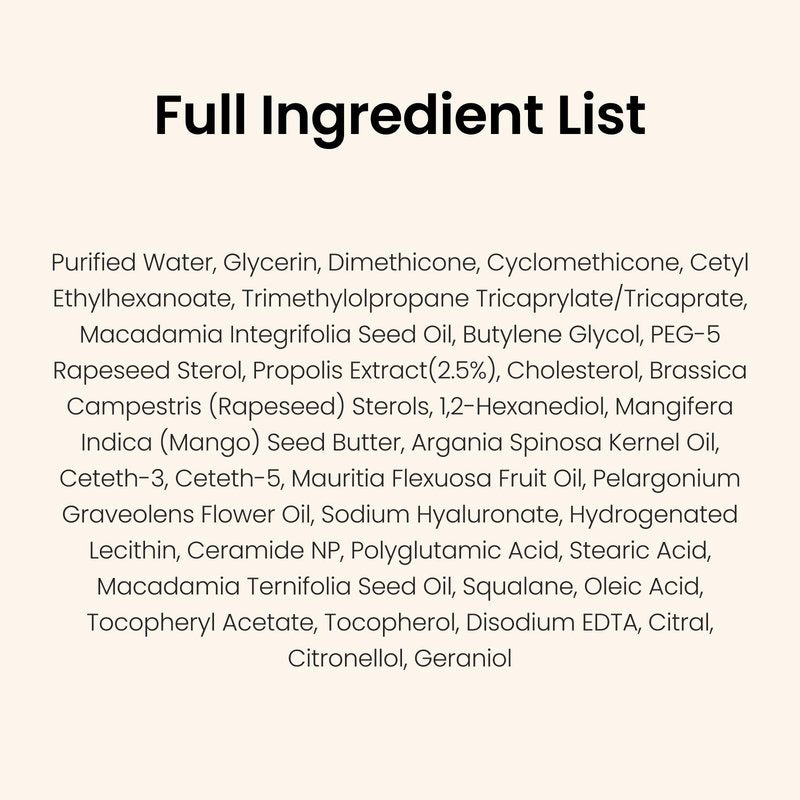 CNP Honey Ceramide Moisturizer with Propolis Extract & Hyaluronic Acid, Propolis Ampule Oil-in-Cream with 5 Oil Blend, Anti Aging Face Cream, for Firm, Radiant Skin, Korean Skin Care (1.76 fl. oz)