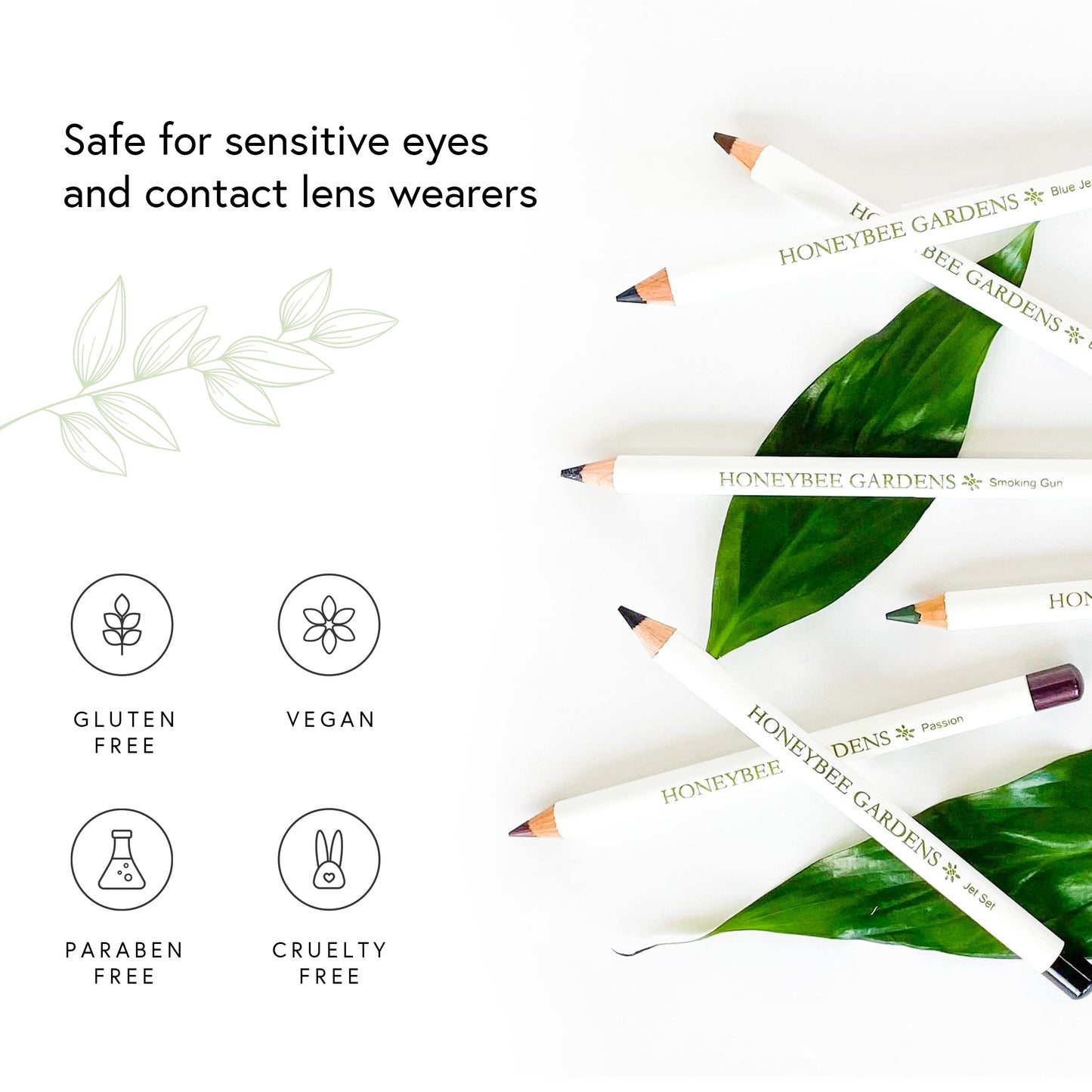 Honeybee Gardens Effortless Eye Liner Trio | Black, Brown, Purple