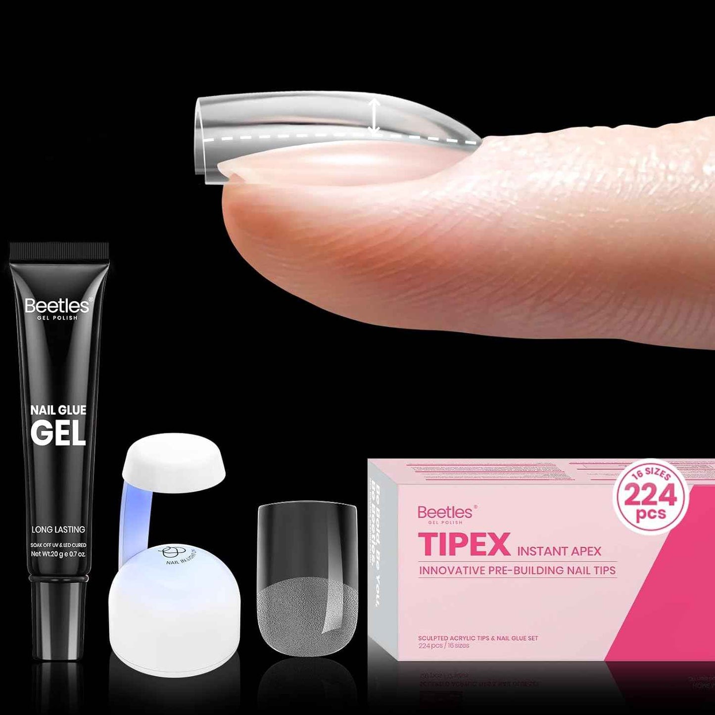 Beetles Gel Nail Kit with Nail Prep Dehydrator & Primer - Salon Quality Manicure