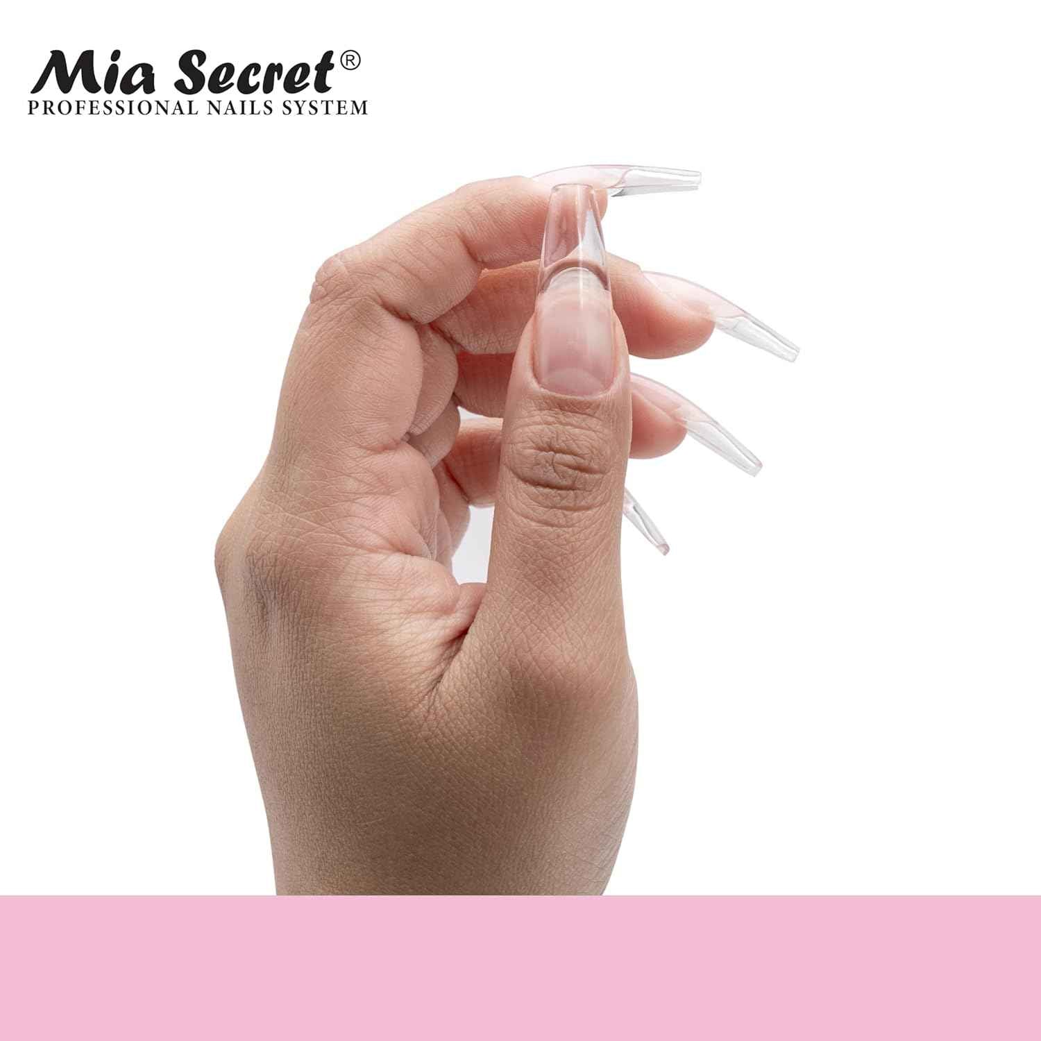 Clear Soft Gel Nail Tips - Mia Secret Stiletto 504 Tips for Salon & DIY Use