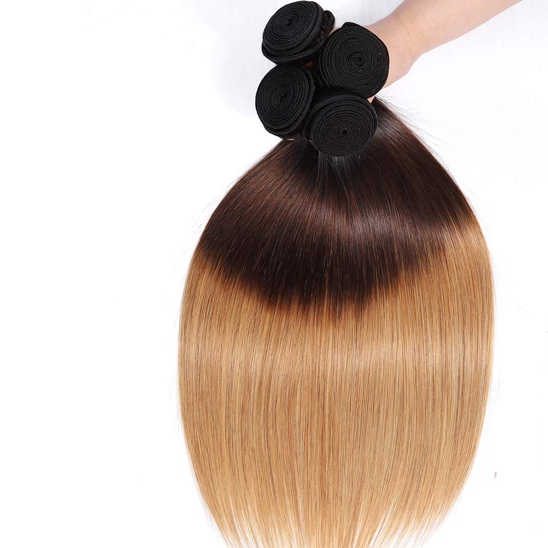 BLACKMOON HAIR Brazilian Virgin Straight Human Hair One Bundle 22inch Straight Hair Weave Extension Unprocessed Straight Hair Bundle Natural Black