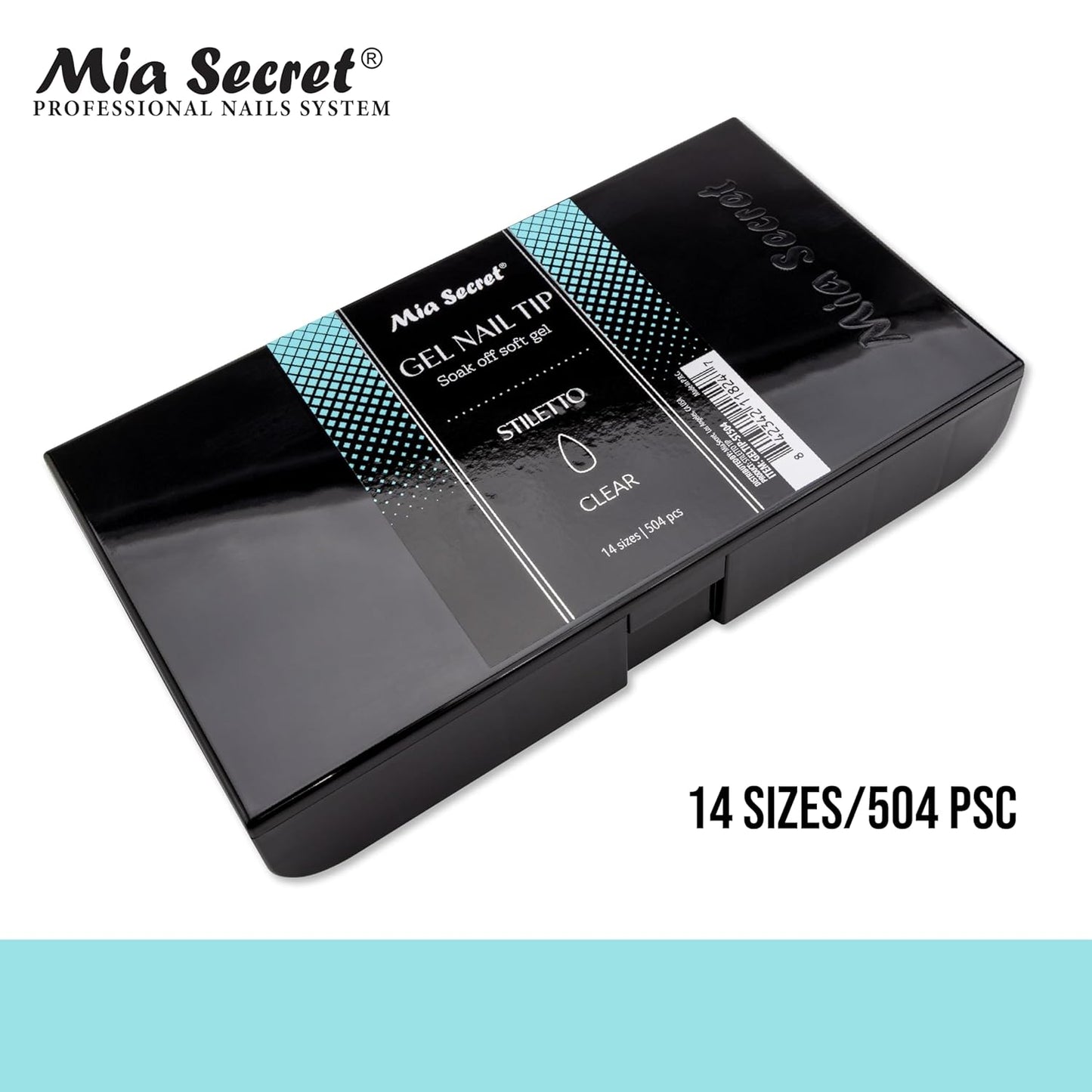 Clear Soft Gel Nail Tips - Mia Secret Stiletto 504 Tips for Salon & DIY Use