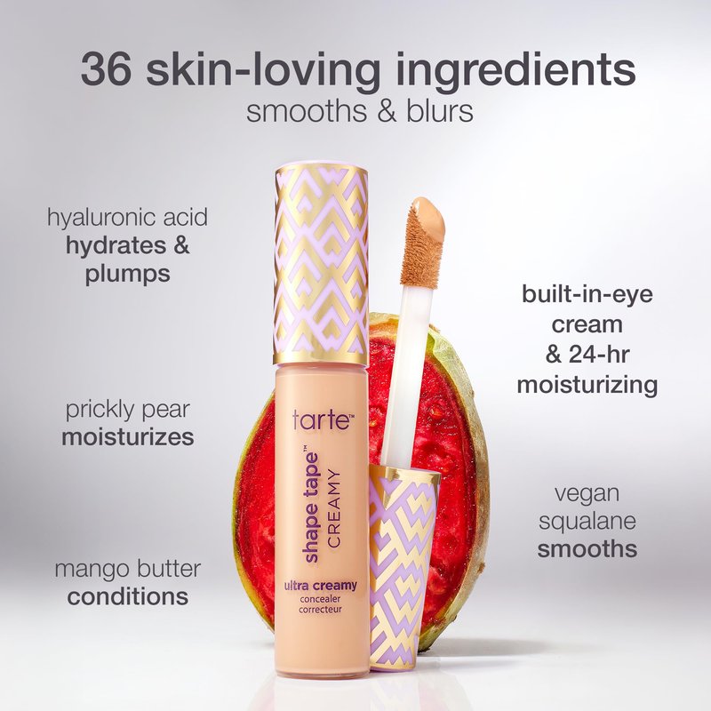 tarte shape tape creamy concealer – Full Coverage Makeup with Built-In Eye Cream, 24HR Hydrating Natural Moisturizing Matte Finish for Redness & Fine Lines, Vegan & Cruelty-Free, full size, 12N
