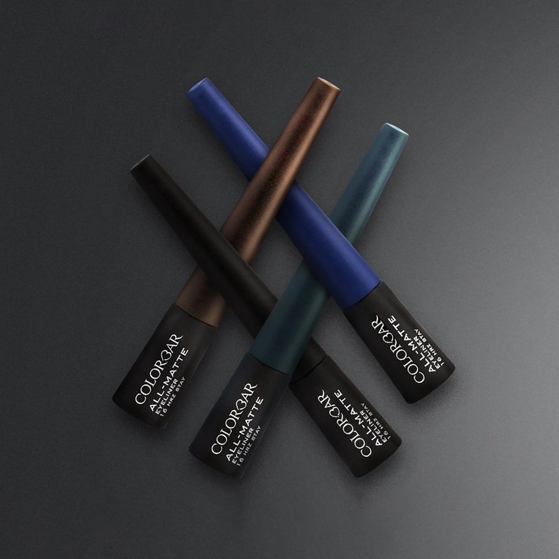 Colorbar All-Matte Eye Liner - Liquid Eyeliner with Innovative Applicator for Precision - Quick-Drying and High-Pigment - 001 Matte Black - 0.08 oz