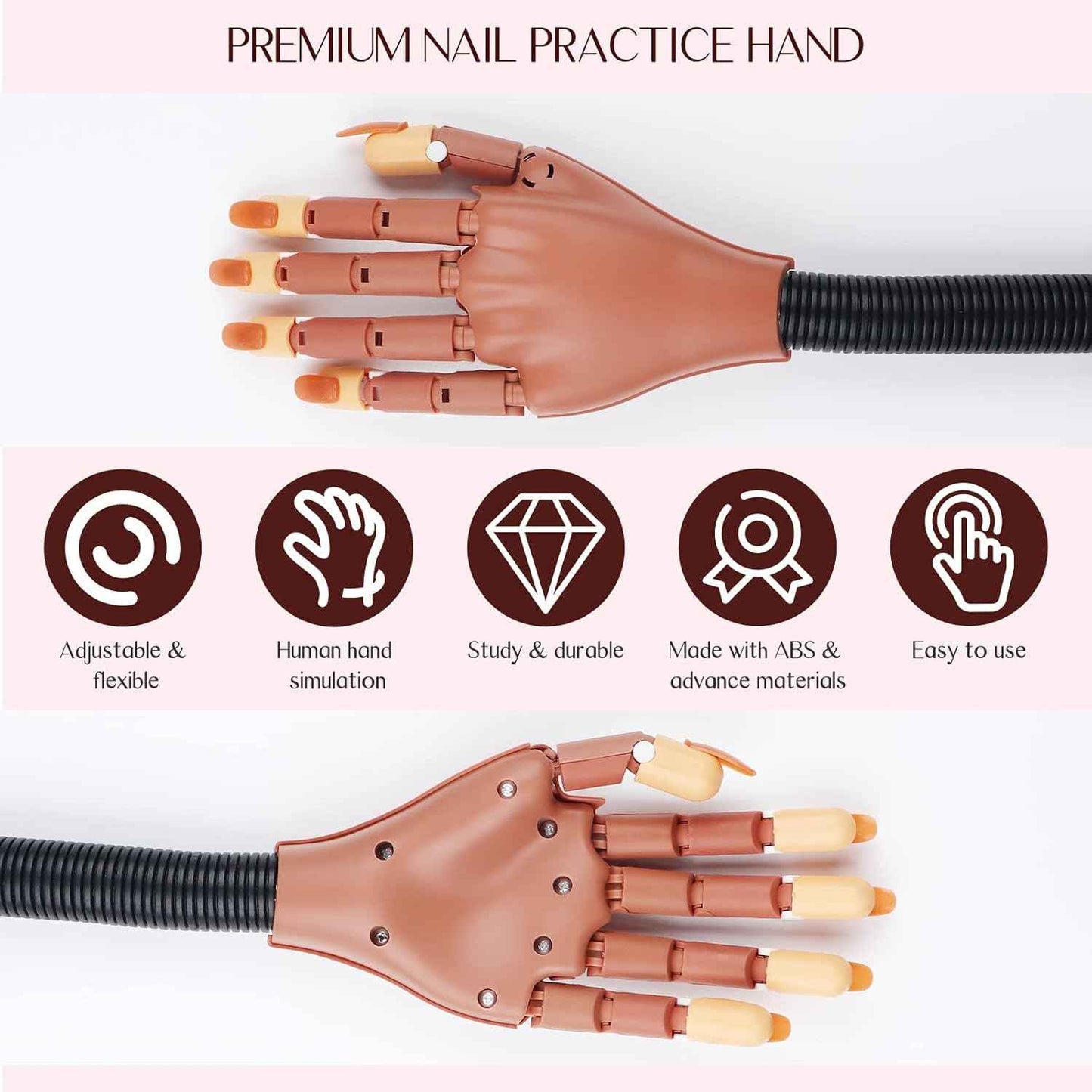 3D Gel Nail Kit with Practice Hand – Professional Acrylic Nail Art Set for Sculpting & Decoration