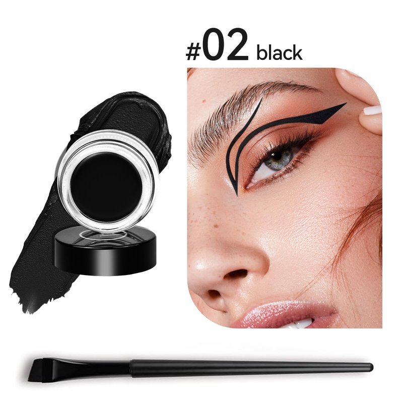 GOOD MOTHER Eyeliner Gel Set,Long Lasting Waterproof With 5.51 IN Long Eyeliner Brush,High-Intensity Pigments Smudge-Proof Eye Liner Makeup Creamy Gel 5G-Klein Blue