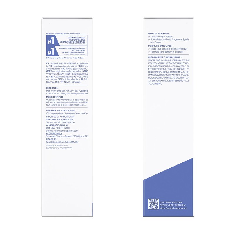 AESTURA ATOBARRIER365 Cream Mist with 10,000ppm Ceramides | Moisture Barrier Support, Ultra-Fine Moisturizing Mist, Suitable for Dry Skin | Korean Skin Care, 120ML / 4.06 fl.oz.