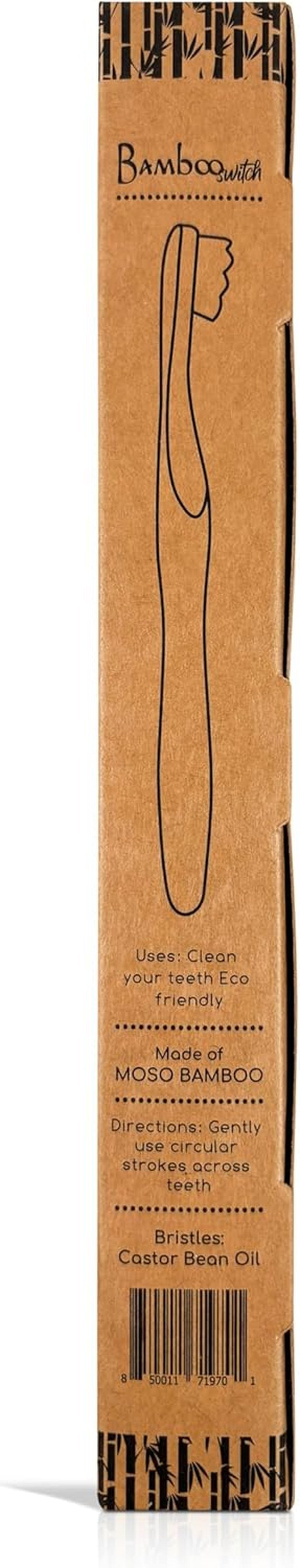 Bamboo Toothbrush Set - Natural Soft Bristles | Eco-Friendly, Compostable, Biodegradable (Pack of 8)