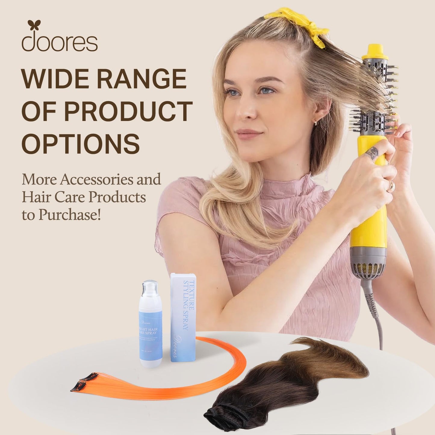 DOORES U Tip Hair Extensions Human Hair, Chocolate Brown to Caramel Blonde 18 Inch 50g/50s, K Tip Extensions