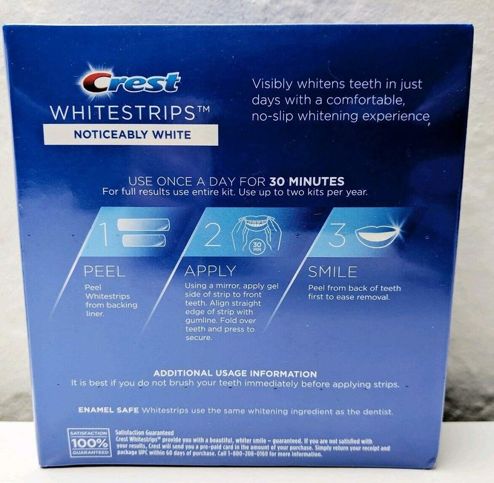 Crest Noticeably White Teeth Whitening Strips - Professional Results | 28 Strips