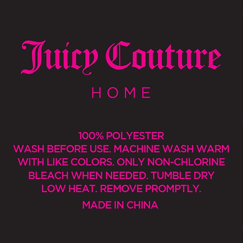 Juicy Couture Twin Satin Bed Sheet Set - Deep Pocket Silky Sheets, Wrinkle Resistant | Black