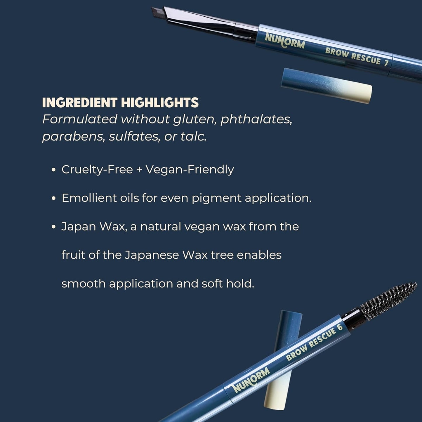 Brow Rescue Eyebrow Brush & Pencil for Men | Shape, Define & Fill - Long-Lasting Umber Formula